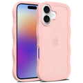 Skin-Feel Frosted Magnetic Phone Case with Wavy Edge for iPhone 16 15 14 13 Pro Max Plus, Matte TPU Protective Cover