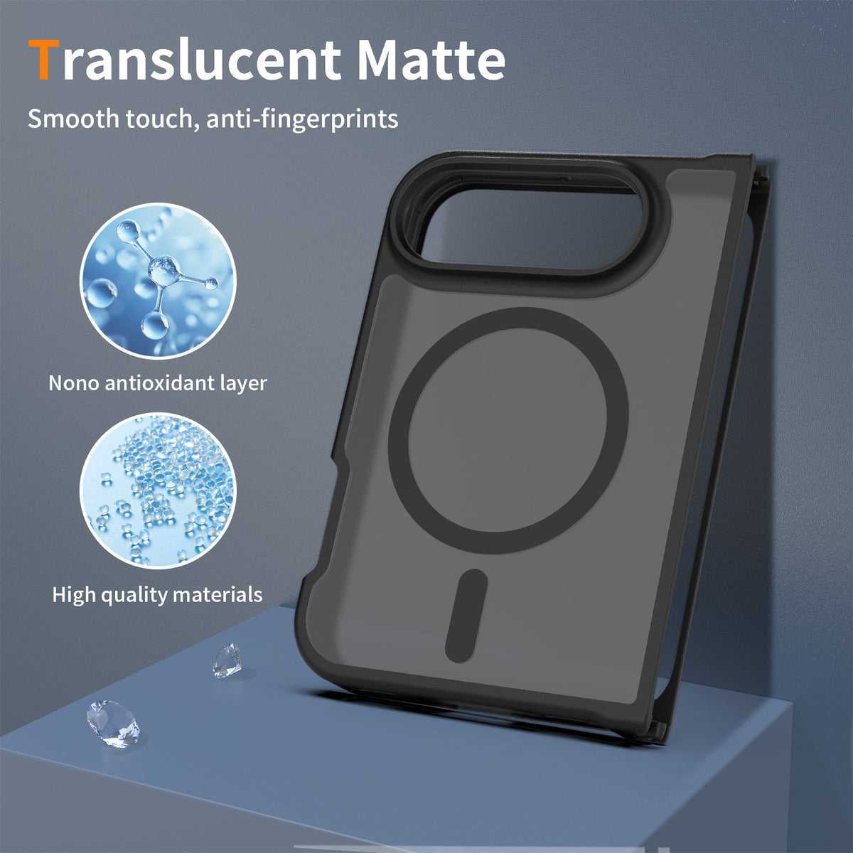 Magnetic Translucent TPU Protective Case Compatible with iPhone 18 Duo Fold, 2mm Anti-Drop Skin-Feel Cover