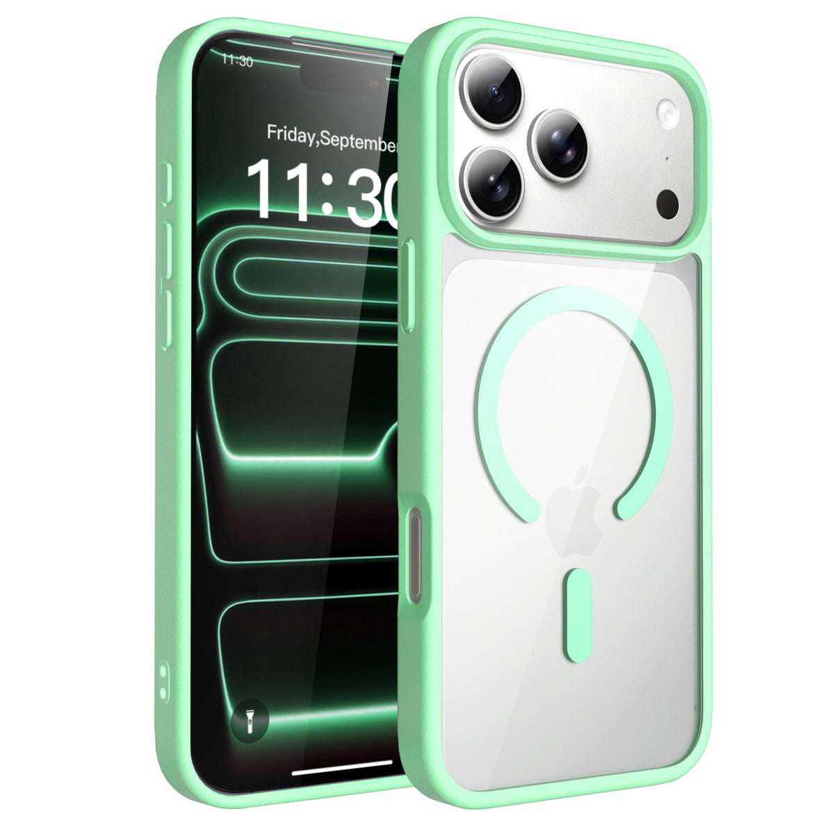 Clear Magnetic Shockproof Phone Case for iPhone 14 Pro Max, Anti-Fall TPU Protective Cover