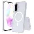 Magnetic Clear Phone Case for Samsung Galaxy S25 S24 S22 Ultra Plus A56 A36 A16, Anti-Scratch Shockproof Acrylic TPU Hybrid Protective Cover