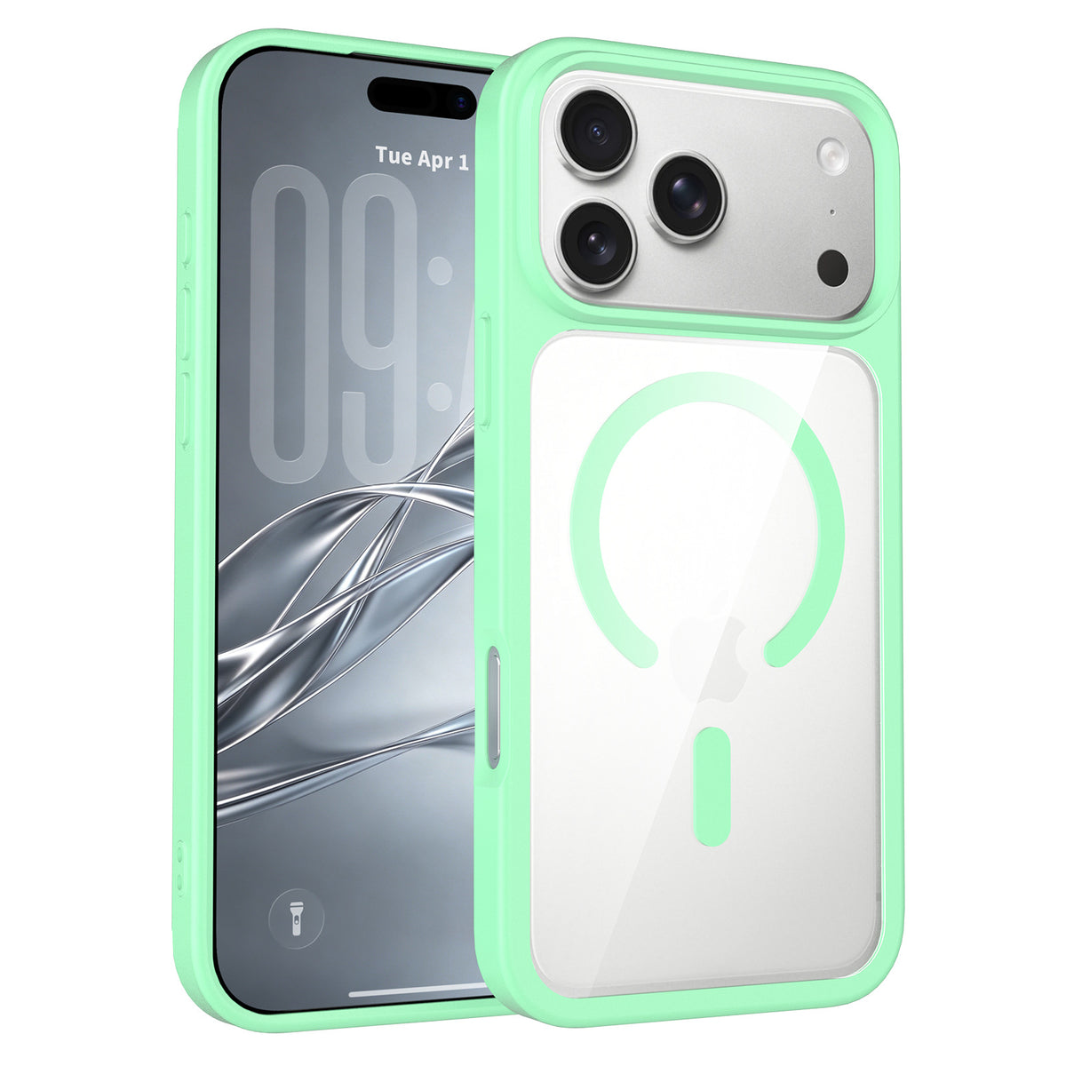 Sanfeng Skin-Feel Transparent Magnetic Phone Case, Anti-Fingerprint Shockproof Silicone Protective Cover
