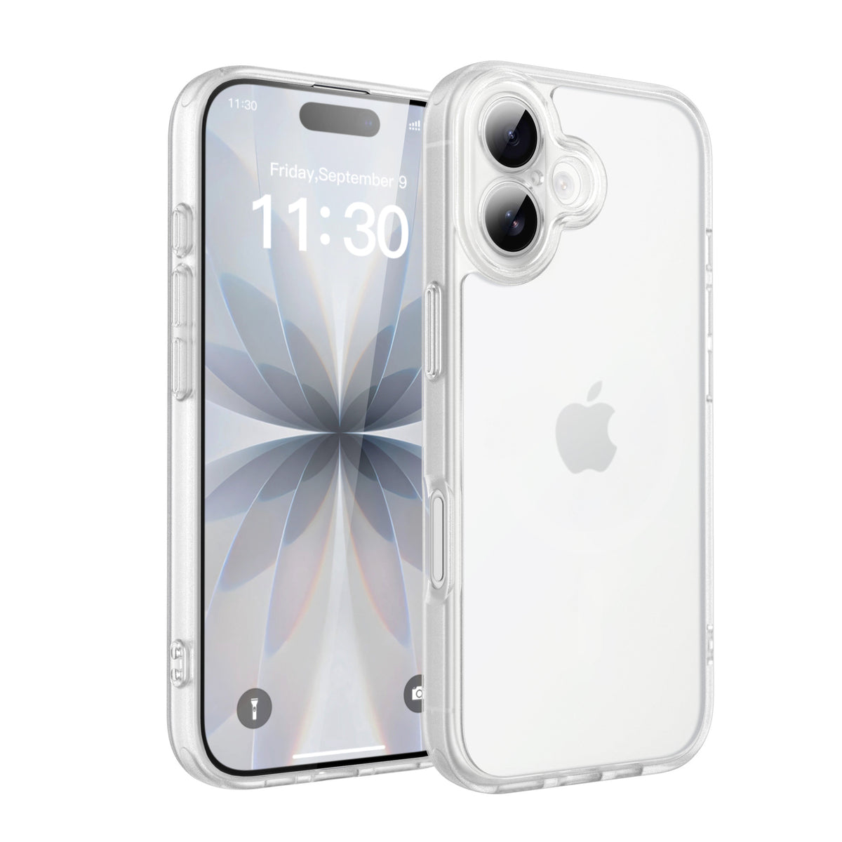 Magnetic Frosted Shockproof TPU Phone Case for Apple iPhone 16 Series - Straight Edge Anti-Fall Protective Cover