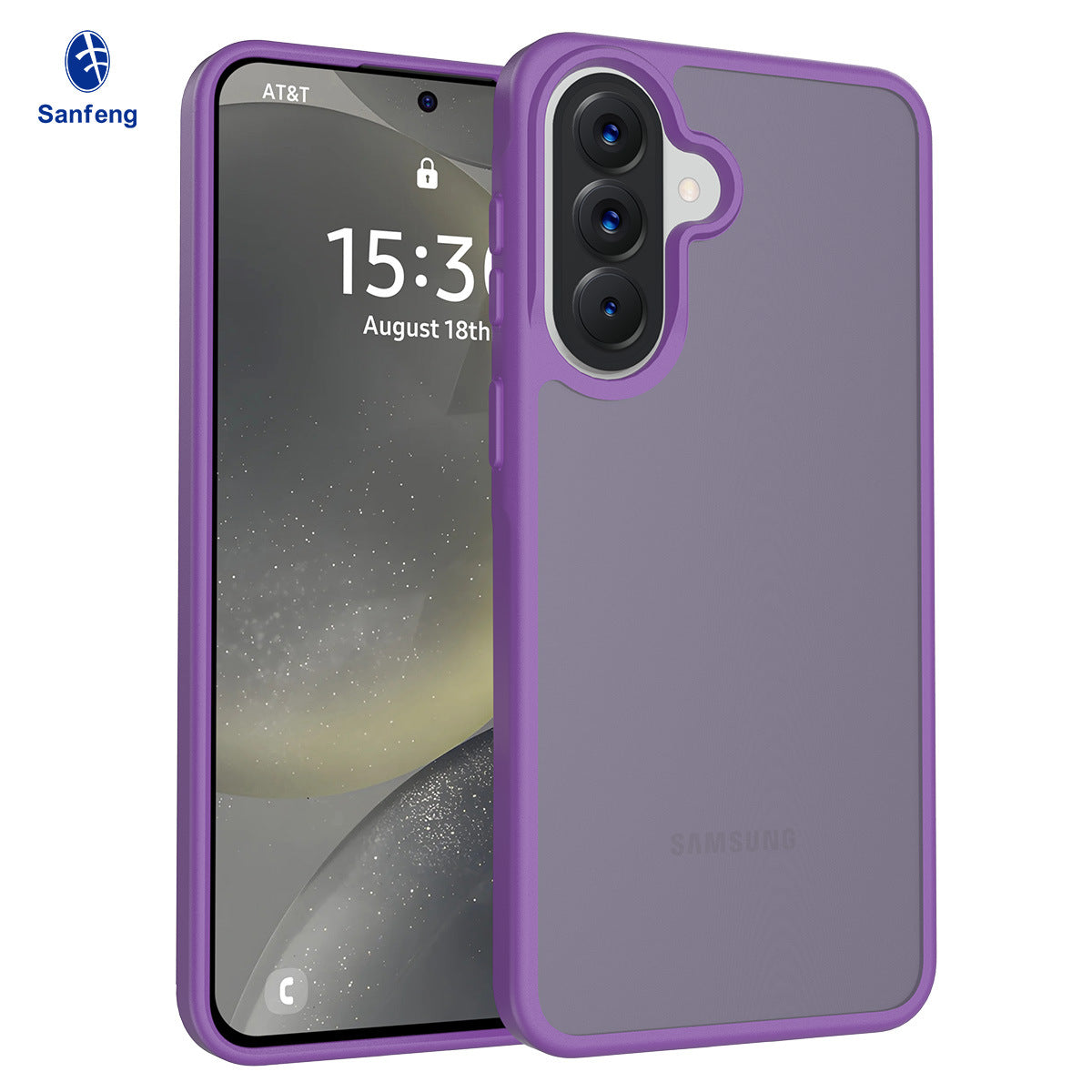 Minimalist Matte Frosted TPU Phone Case with Straight Edge & Skin-Feel Finish, Anti-Drop Protective Cover for Samsung Galaxy