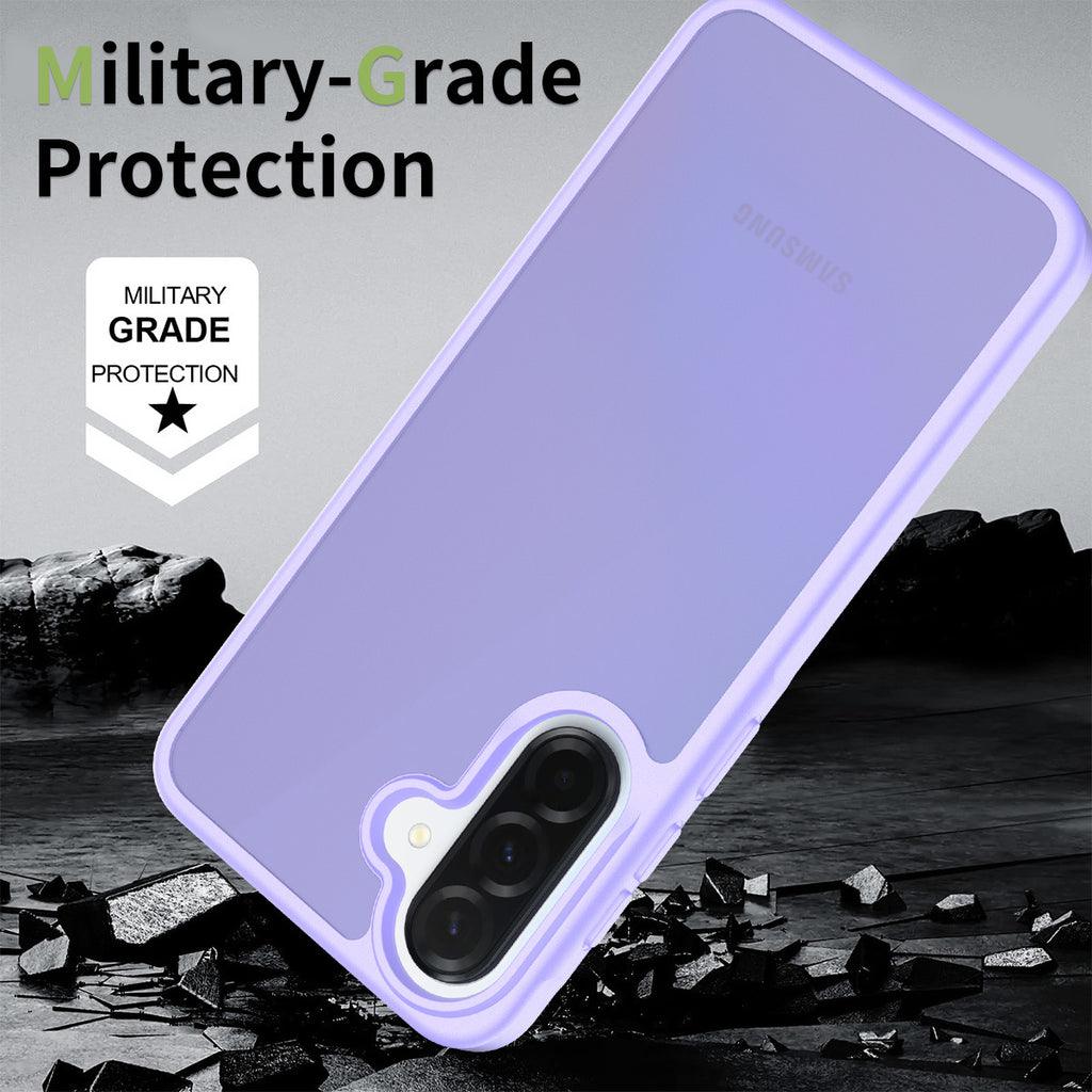 Matte Frosted Semi-Transparent Phone Case for Samsung Galaxy A37 A27 A57 A56 - Anti-Fingerprint Protective Cover with Soft TPU Edge and Hard Back