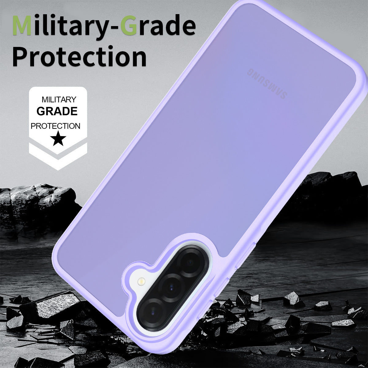 Matte Frosted Semi-Transparent Phone Case for Samsung Galaxy A37 A27 A57 A56 - Anti-Fingerprint Protective Cover with Soft TPU Edge and Hard Back