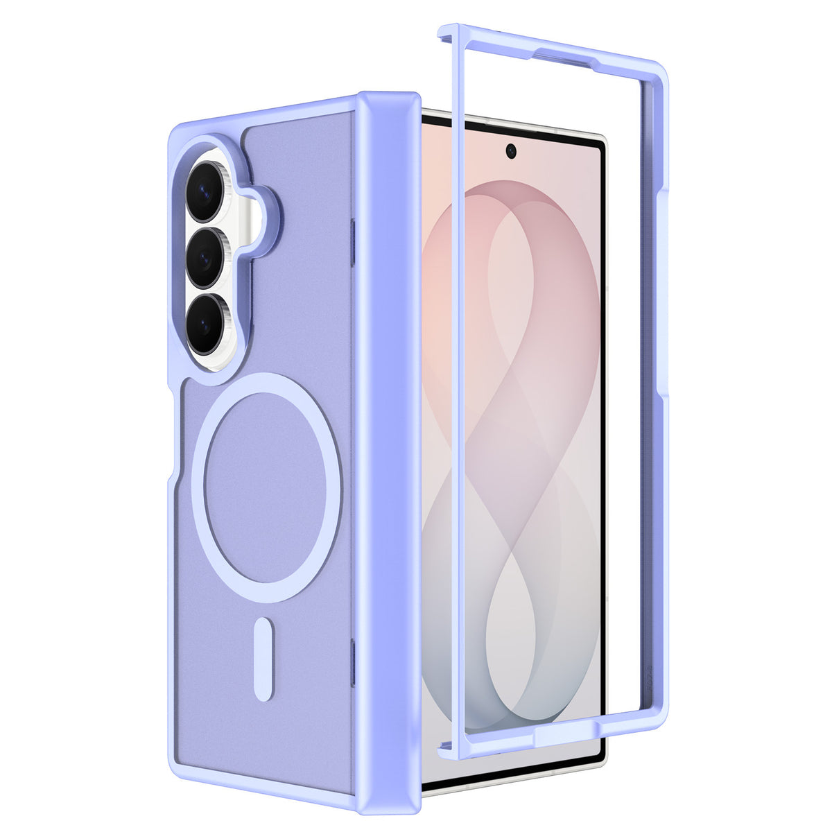 Magnetic Matte Case for Samsung Galaxy Z Fold 8 Ultra, Translucent TPU Shockproof Protective Cover with Spring Hinge