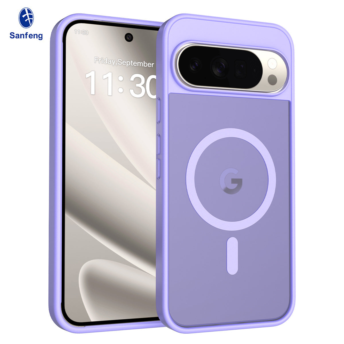 Magnetic Frosted Translucent Case Compatible with Google Pixel, Thickened Shockproof TPU Anti-Fall Protective Cover