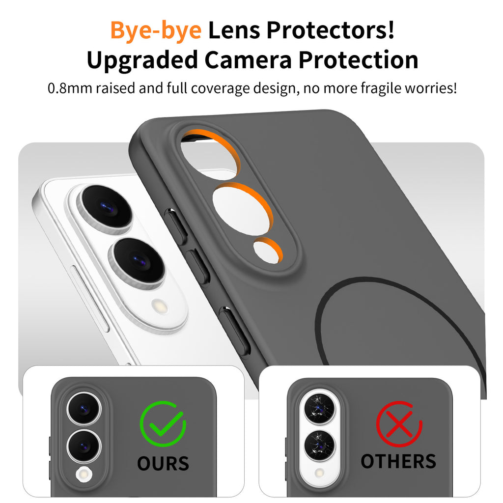Frosted Magnetic Shockproof Phone Case for Samsung Galaxy S25 Ultra S24 FE S22 with Lanyard Hole