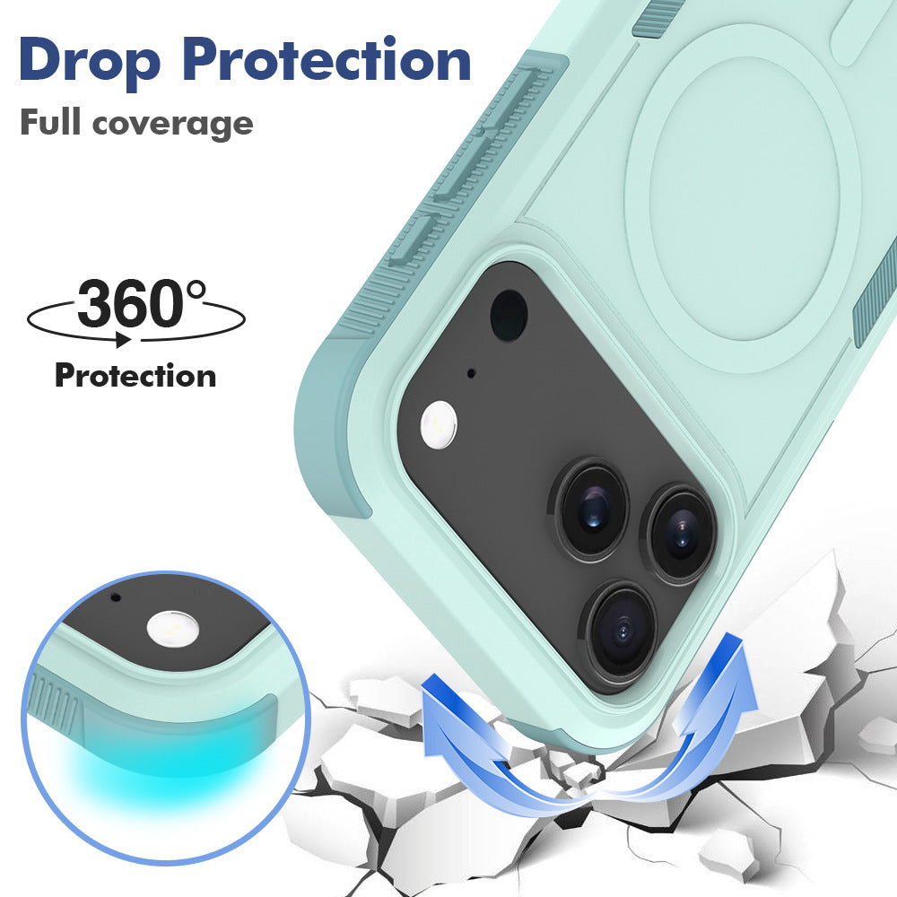 Sanfeng Magnetic Silicone Phone Case with Four-Corner Anti-Drop Protection and Anti-Fingerprint Finish