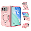 3-in-1 Magnetic Protective Case for iPhone 18 Duo with Built-in Invisible Kickstand, Shockproof Silicone Phone Cover