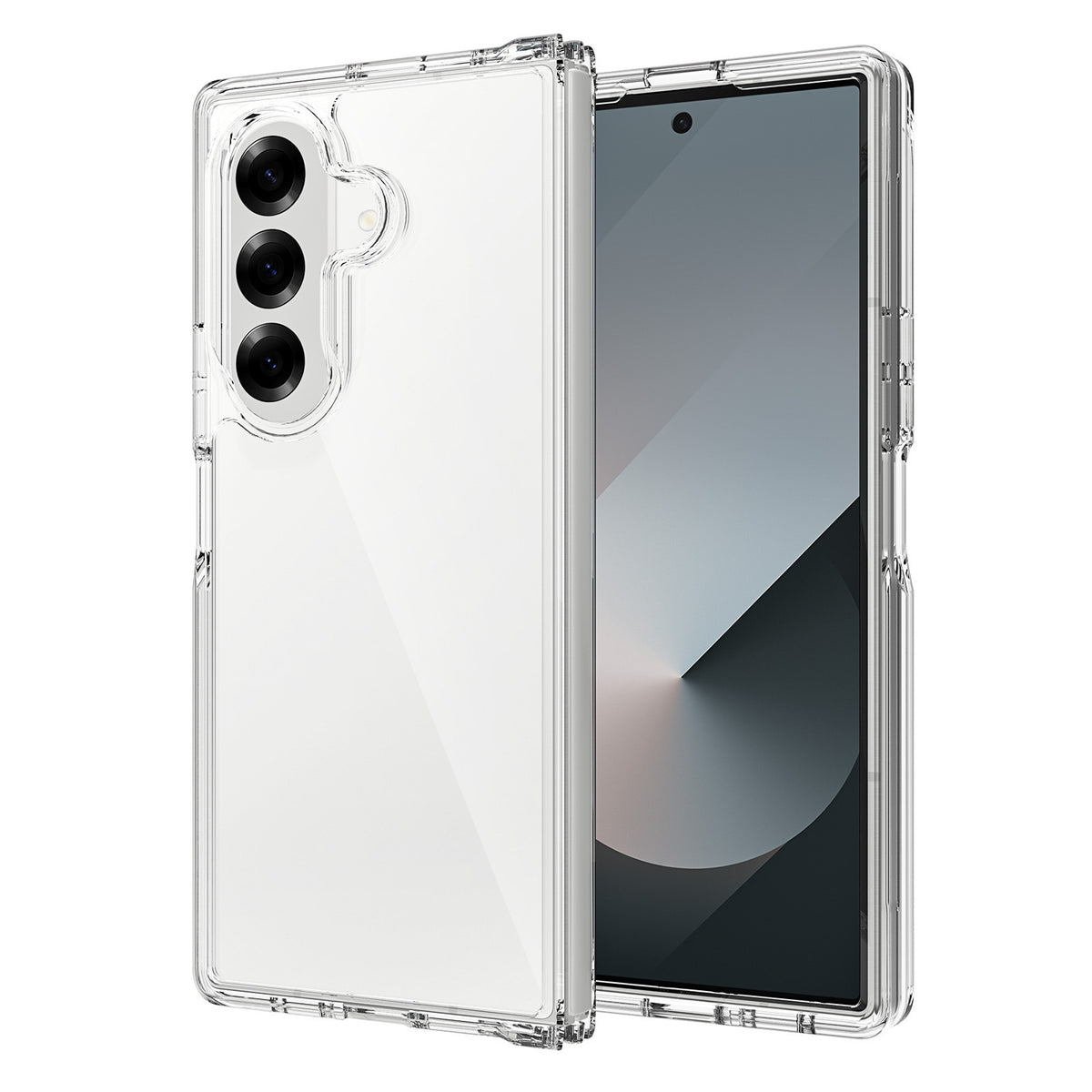 Clear Magnetic Protective Case Compatible with Samsung Galaxy Z Flip and Fold Series, Anti-Fall TPU Transparent Folding Phone Cover