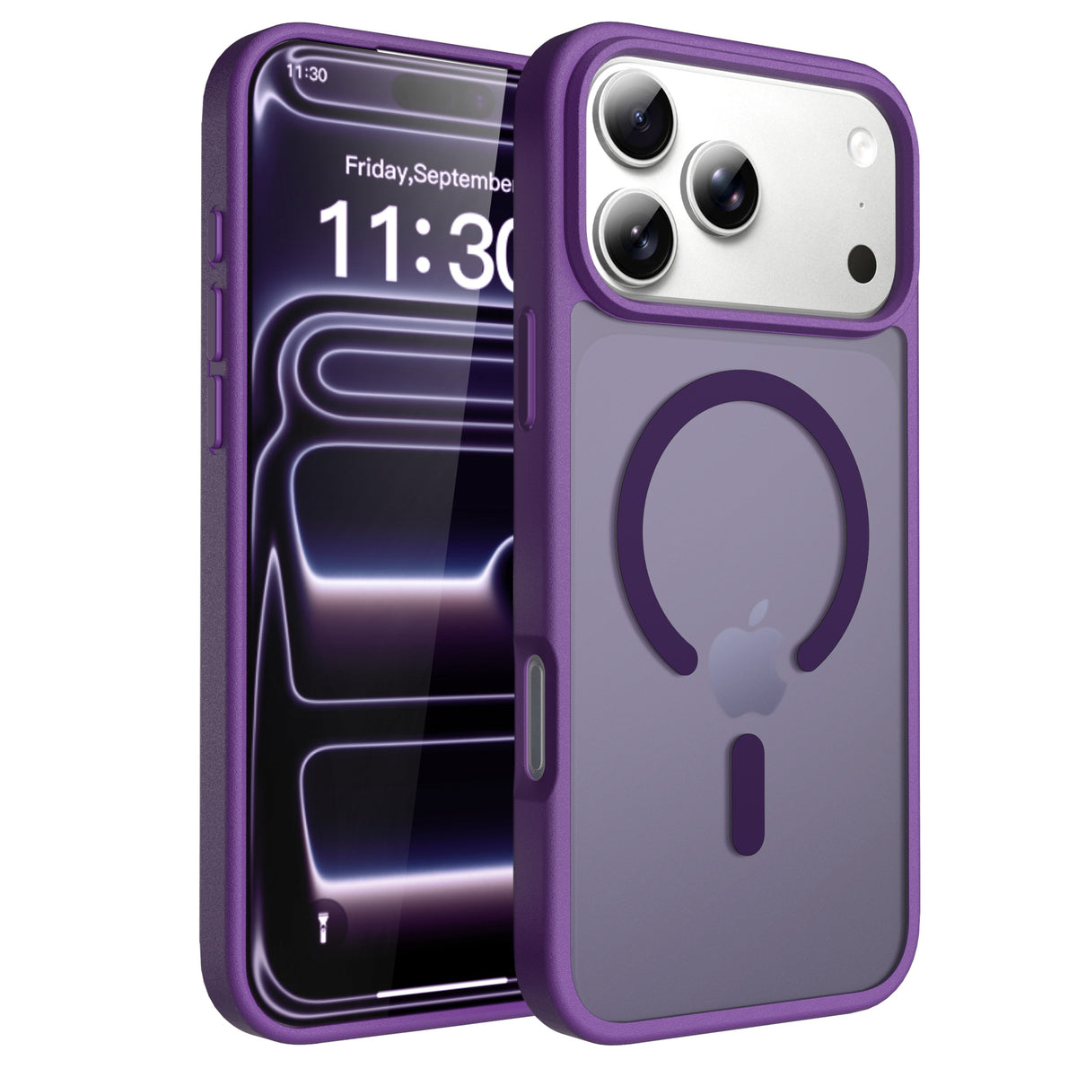 Sanfeng Magnetic TPU Matte Protective Phone Case for iPhone, Anti-Drop Shockproof Slim Cover