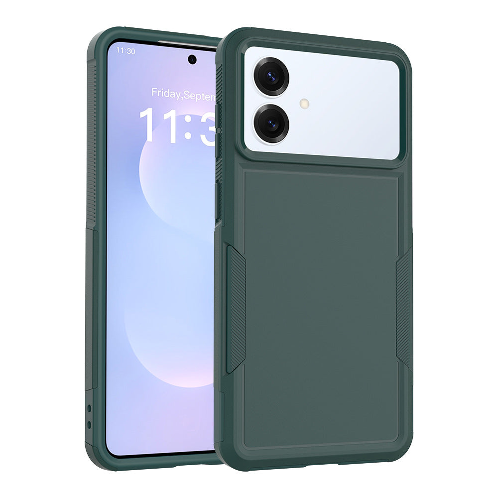 Shockproof Matte 2-in-1 Phone Case for Samsung Galaxy S25 S24 Series Dual Layer TPU PC Protective Cover