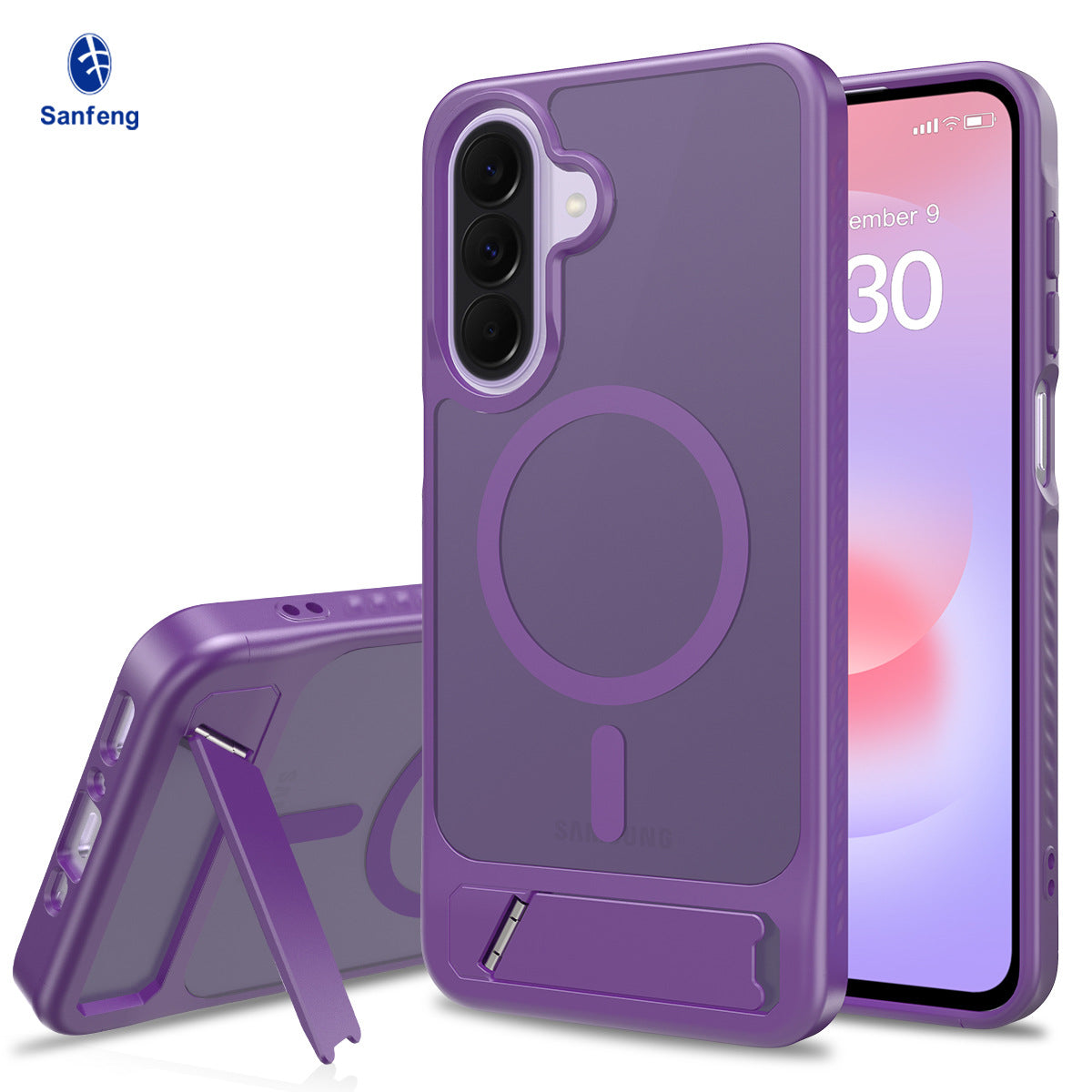 Magnetic Shockproof Phone Case with Invisible Kickstand for Samsung Galaxy - Anti-Fall High-Quality TPU Protective Cover