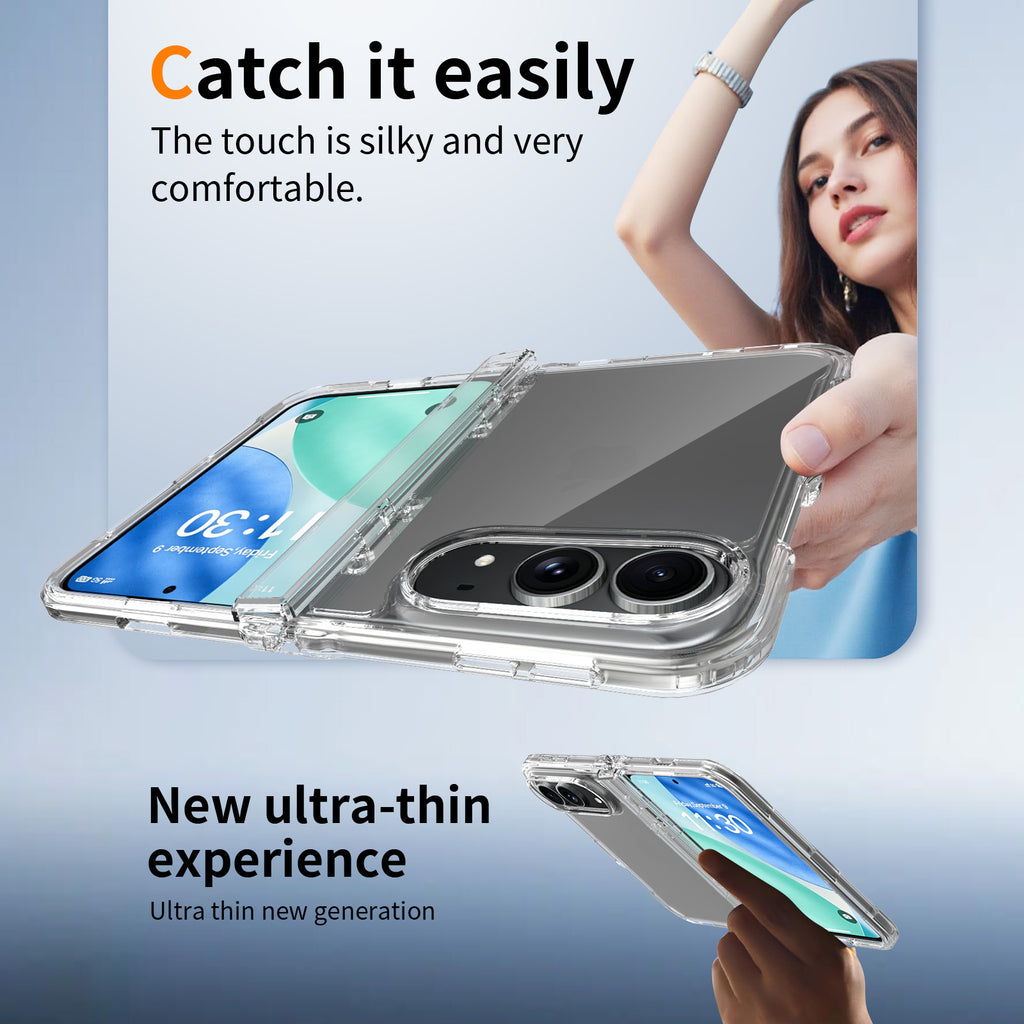 Clear Shockproof TPU Case with Integrated Side Cover for iPhone 18 Ultra, Transparent Anti-Drop Protective Phone Cover