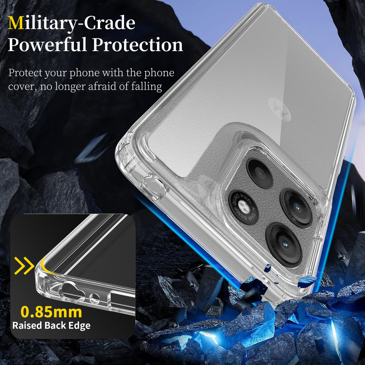Anti-Scratch Clear TPU Phone Case Compatible with Motorola Moto G 5G 2025 / G56 / 60 Fusion, Transparent Shockproof Protective Cover