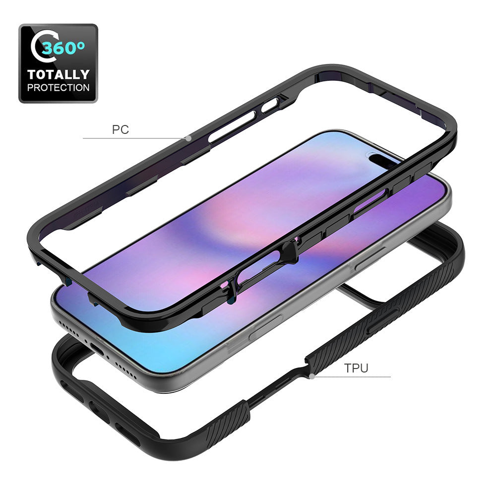 Magnetic Anti-Fall TPU Protective Phone Case with Anti-Fingerprint Finish Compatible with iPhone