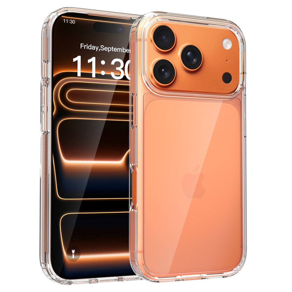 Clear Magnetic Phone Case with Buttons for iPhone 16 15 17 Pro Max Plus, 1.5mm TPU Shockproof Protective Cover