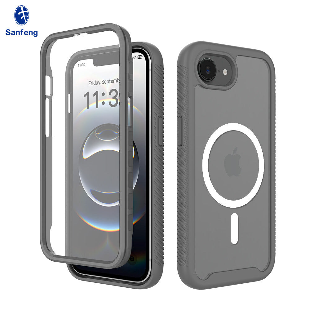 Skin-Feel Magnetic TPU Phone Case Anti-Fingerprint Protective Cover Compatible with iPhone 17 Air and 16 Pro