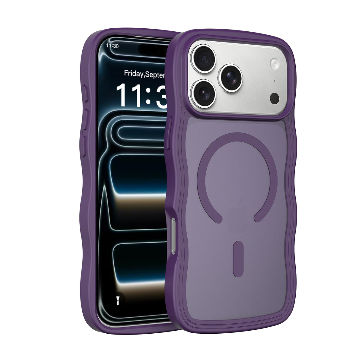Sanfeng Magnetic Skin-Feel TPU Phone Case, Minimalist Anti-Drop Protective Shockproof Cover Compatible with iPhone