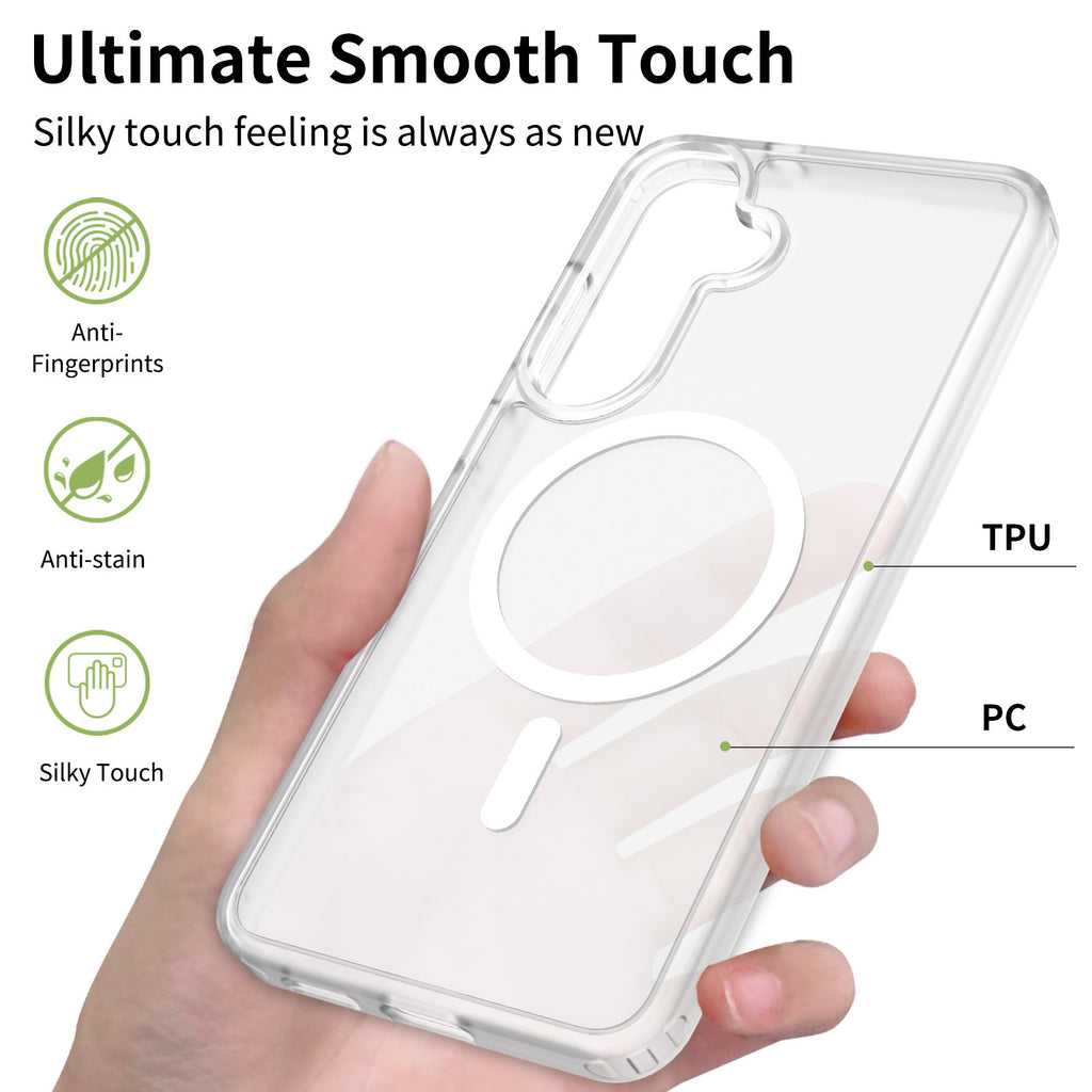 Magnetic Matte Anti-Drop Silicone Phone Case Compatible with Samsung Galaxy S25 S24 Series