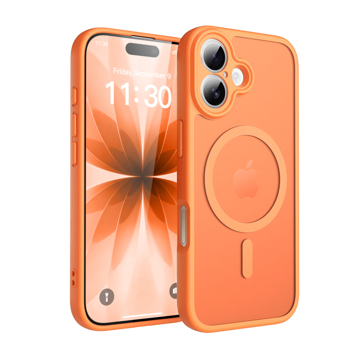 Magnetic Shockproof TPU Phone Case with Skin-Like Texture and Full Lens Protection for iPhone