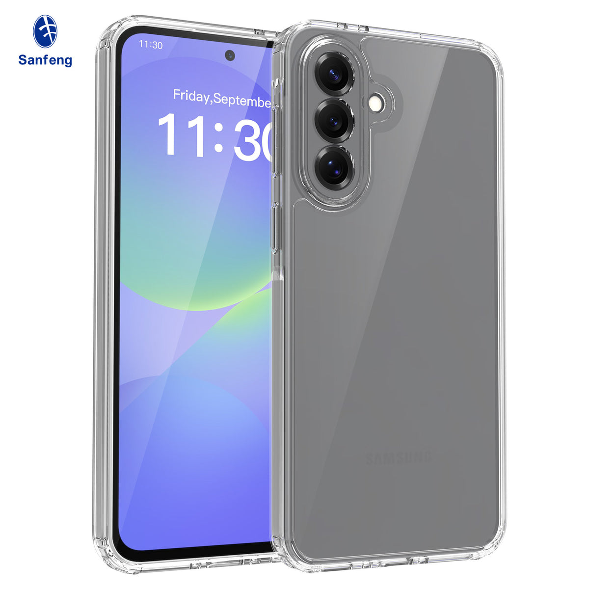 Clear Shockproof TPU Phone Case with Lanyard for Samsung Galaxy Anti-Drop Scratch-Resistant Transparent Protective Cover