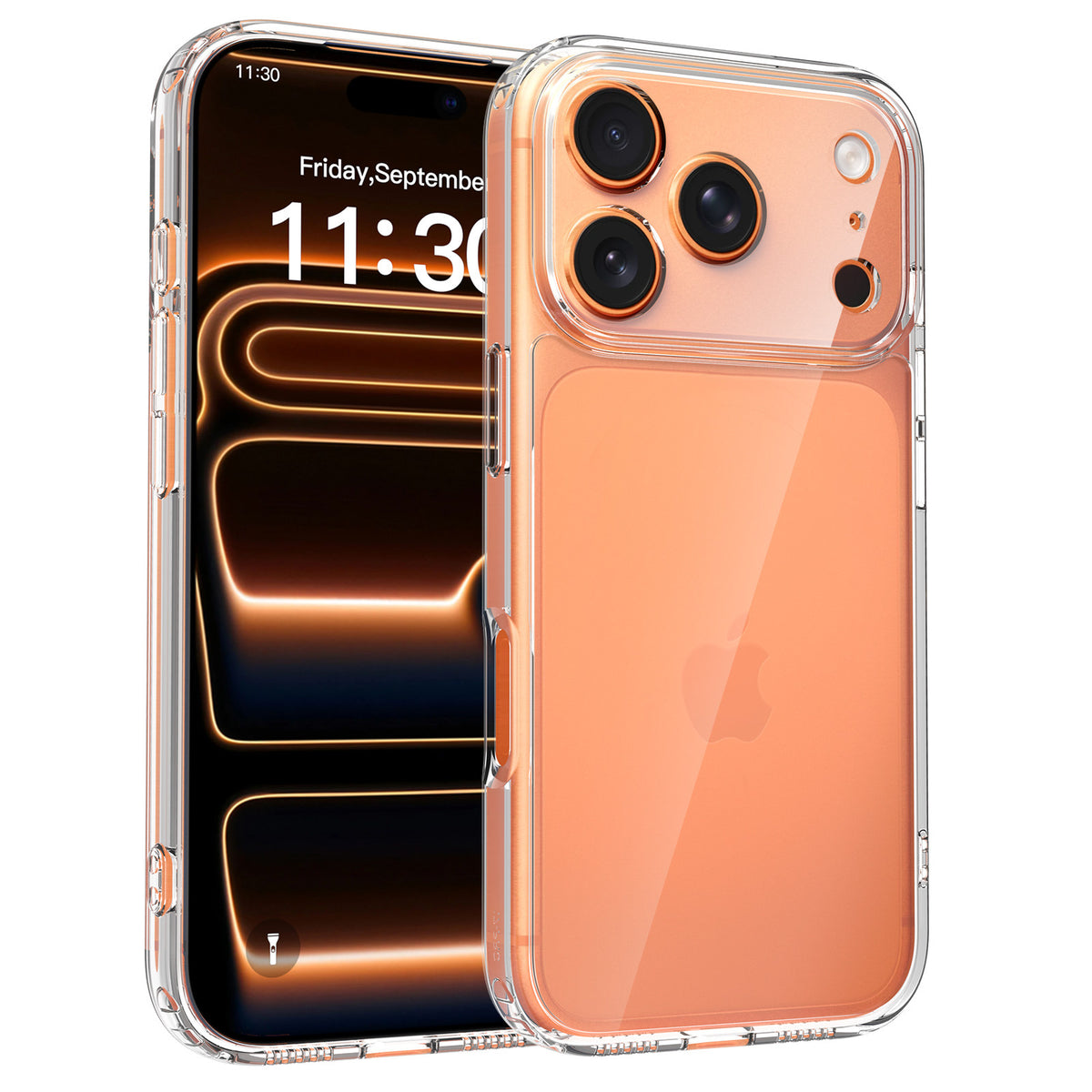 Clear Magnetic Phone Case with Buttons for iPhone 16 15 17 Pro Max Plus, 1.5mm TPU Shockproof Protective Cover