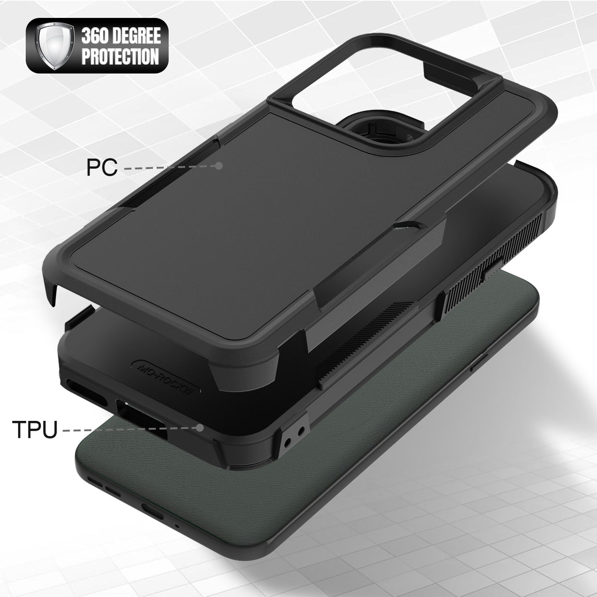 Magnetic Skin-Feel Protective Phone Case for Motorola Moto Edge and Moto G Series, TPU+PC Anti-Fall Shockproof Cover