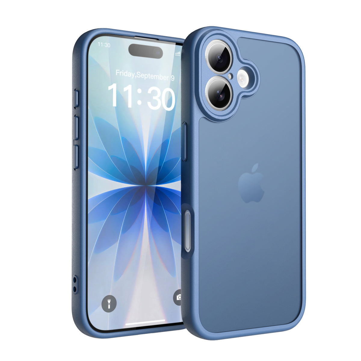 Magnetic Frosted Shockproof TPU Phone Case for Apple iPhone 16 Series - Straight Edge Anti-Fall Protective Cover