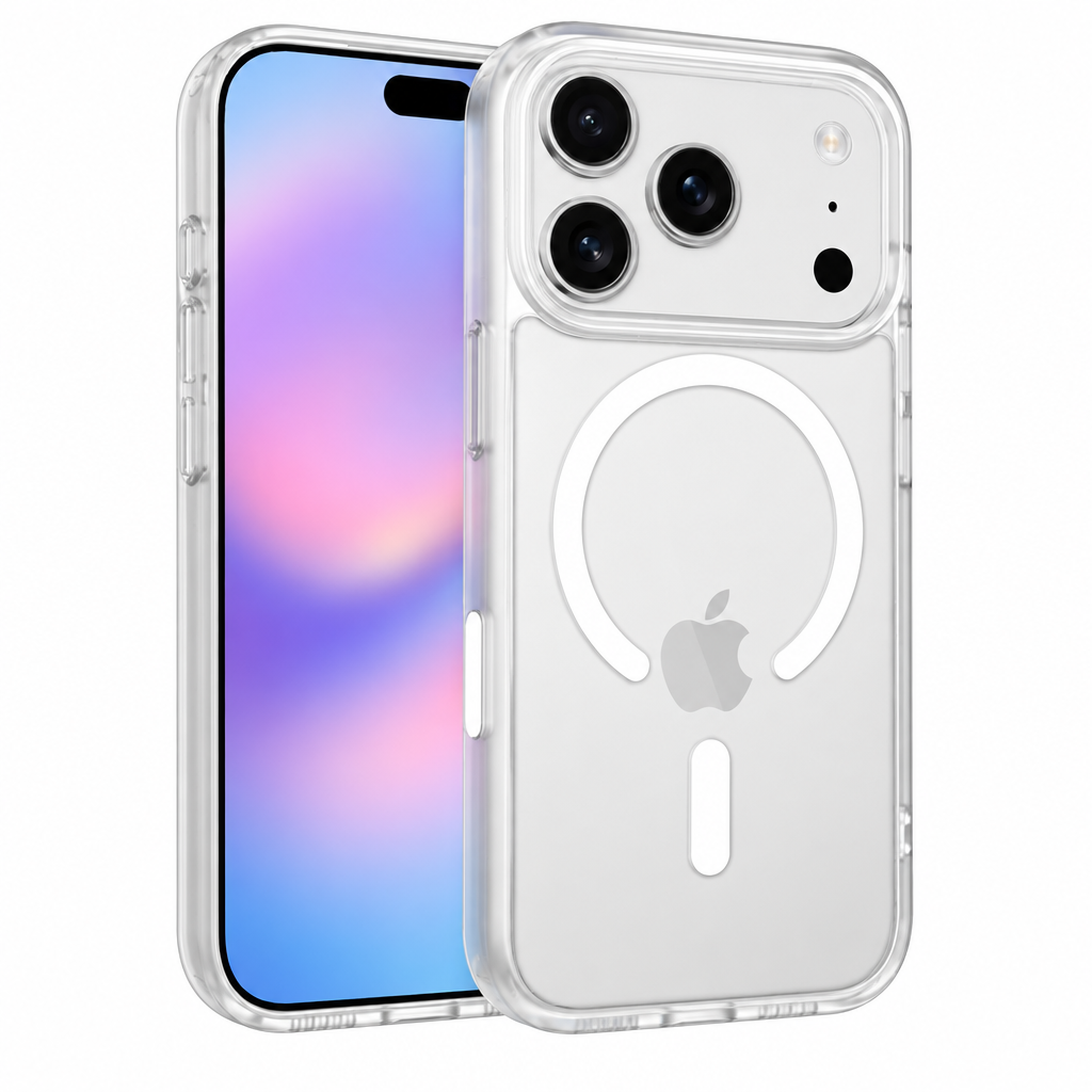 Magnetic Frosted Translucent Case for iPhone 16 & 17 Series, Shockproof Anti-Fall Protective Cover with Camera Button Support