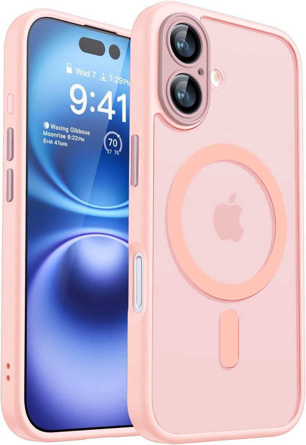 Magnetic Semi-transparent Phone Case for iPhone 17 / 16 / 18 Pro Max, Sprayed Fr