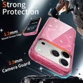 Glitter Translucent Phone Case for iPhone 16/17, Shockproof Protective Cover (Ac