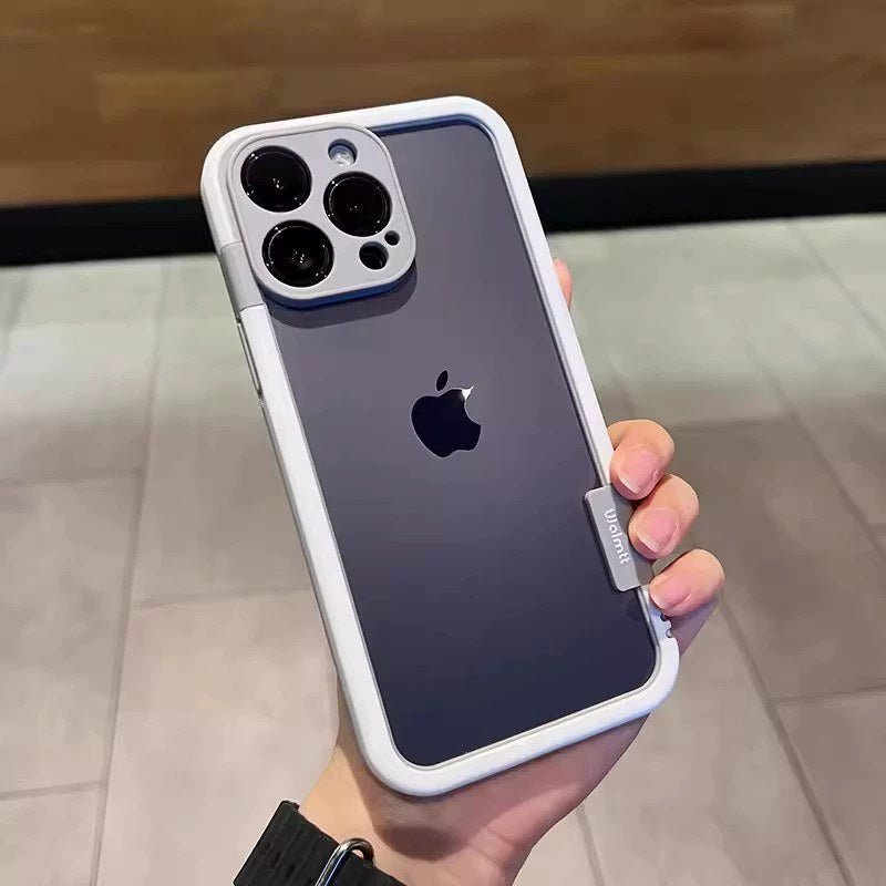Silicone Contrast-frame Phone Case for iPhone 17/16/15, No-backplate Shockproof 