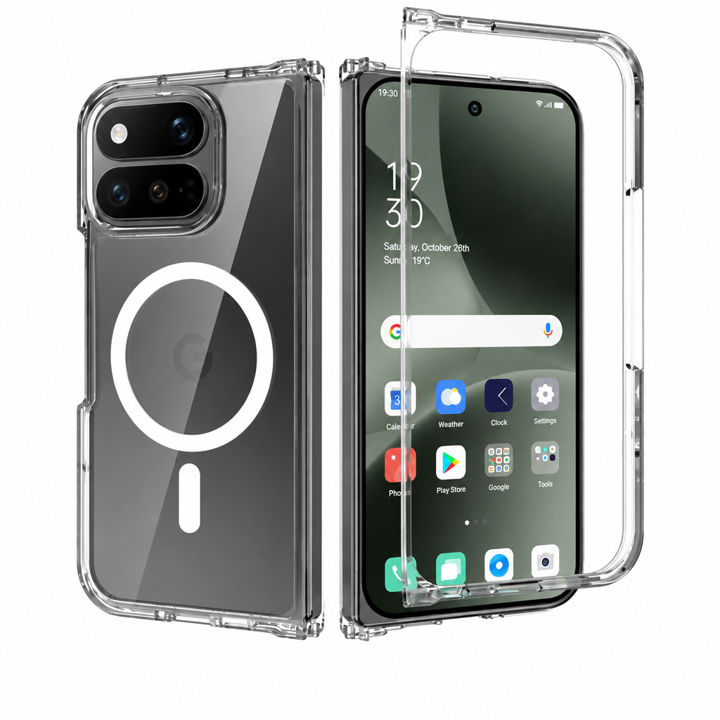 Transparent Magnetic Phone Case for Google Pixel, Shockproof Silicone Anti-Drop Protective Cover
