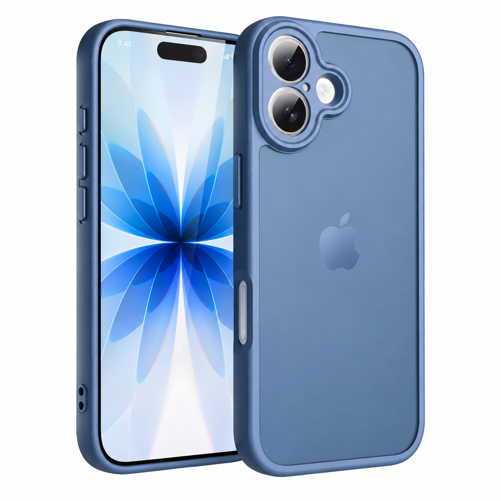 Magnetic Frosted Shockproof TPU Phone Case for Apple iPhone 16 Series - Straight Edge Anti-Fall Protective Cover