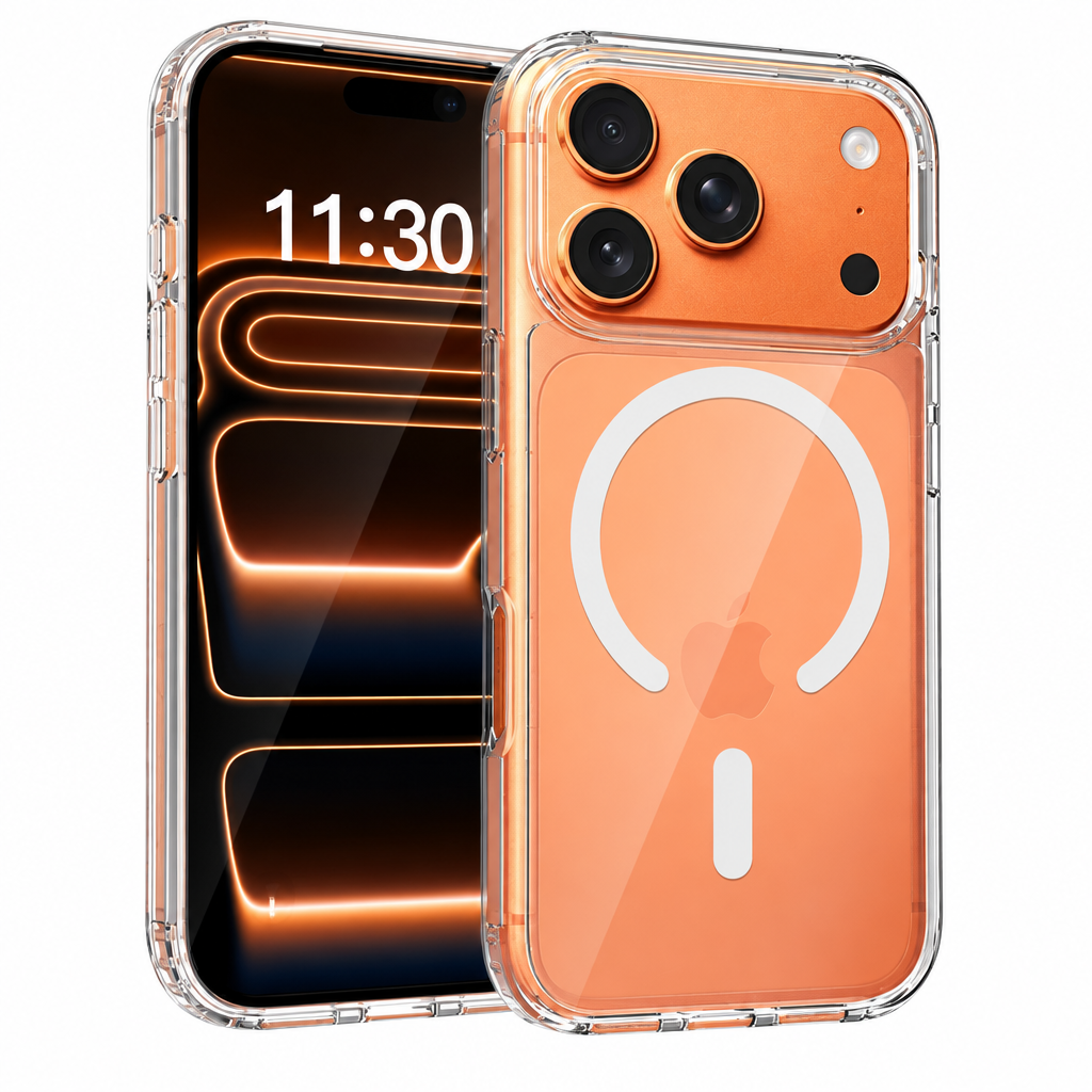 Clear Magnetic Case Compatible with iPhone 17 / 17 Pro / 17 Air / 17 Pro Max, N52 Strong Magnet Anti-Scratch Slim Transparent Cover