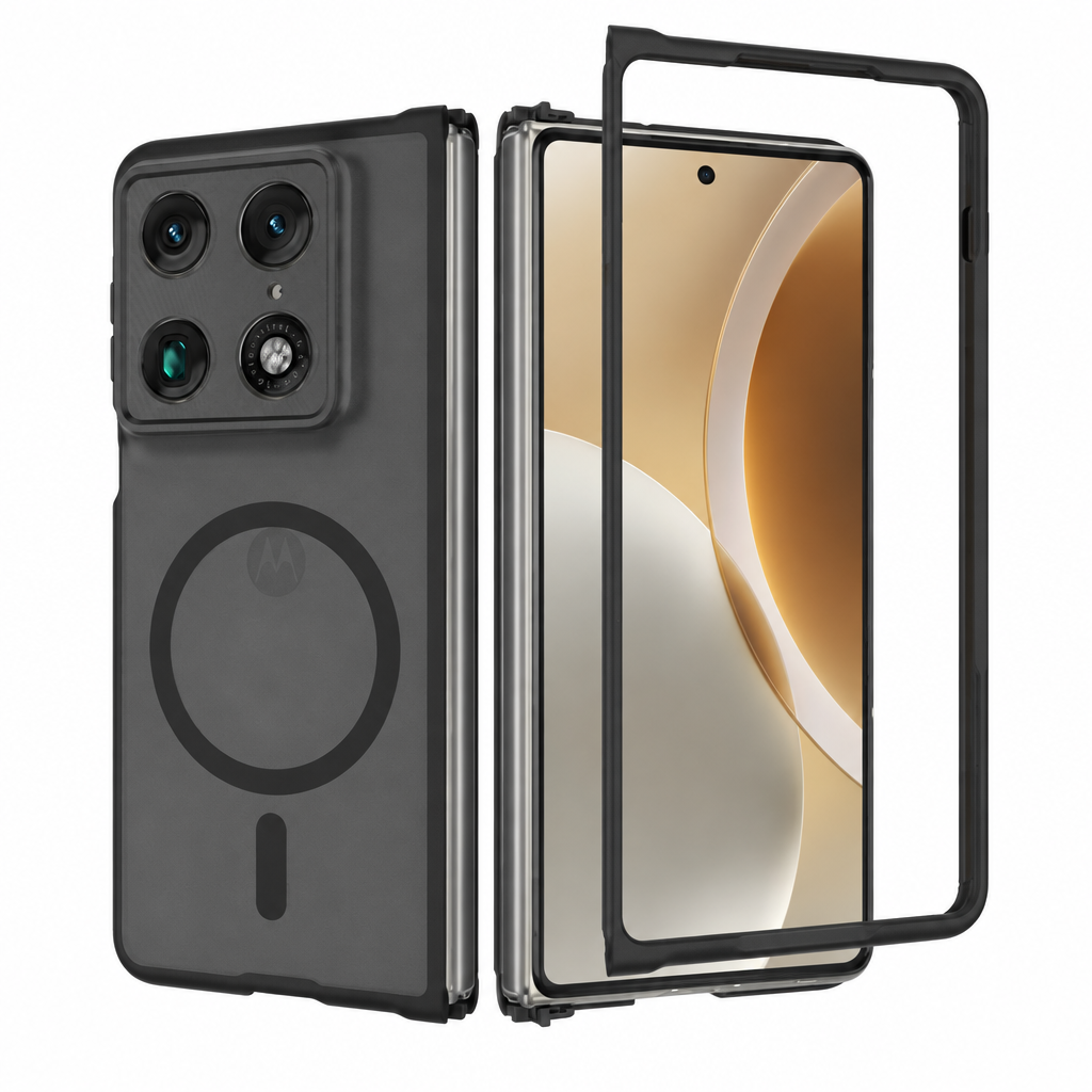 Magnetic Skin-Feel Protective Case for Moto Razr Series, Anti-Fall TPU Folding Phone Cover Compatible with Moto Razr / Razr+ 2024 2025