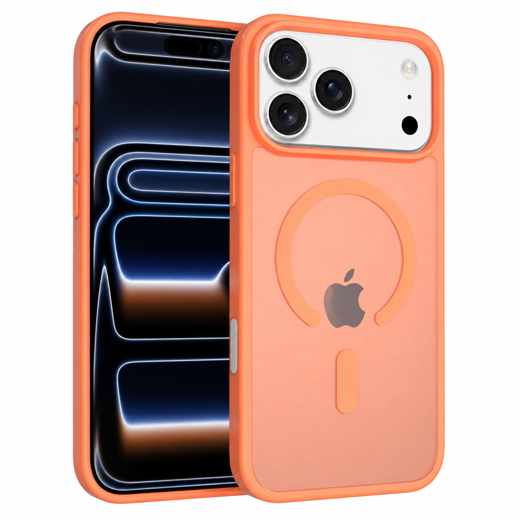 Magnetic Anti-Drop Phone Case Compatible with iPhone 16 / 15 / 14 Pro Max, Matte Skin-Feel Shockproof TPU Protective Cover