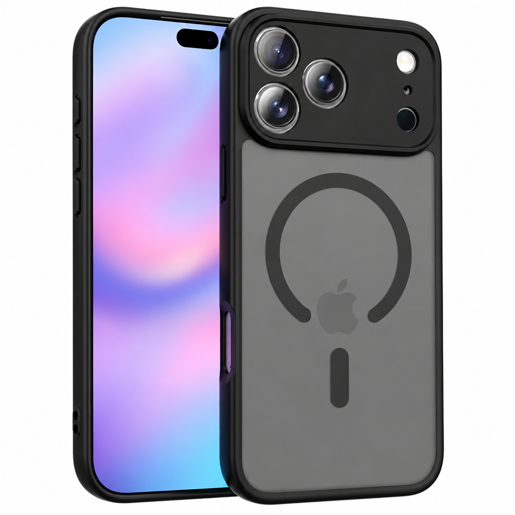 Frosted Magnetic Shockproof Phone Case for iPhone 17 16 15 Pro Max Plus, Anti-Drop Hard Shell with Precision Cutouts