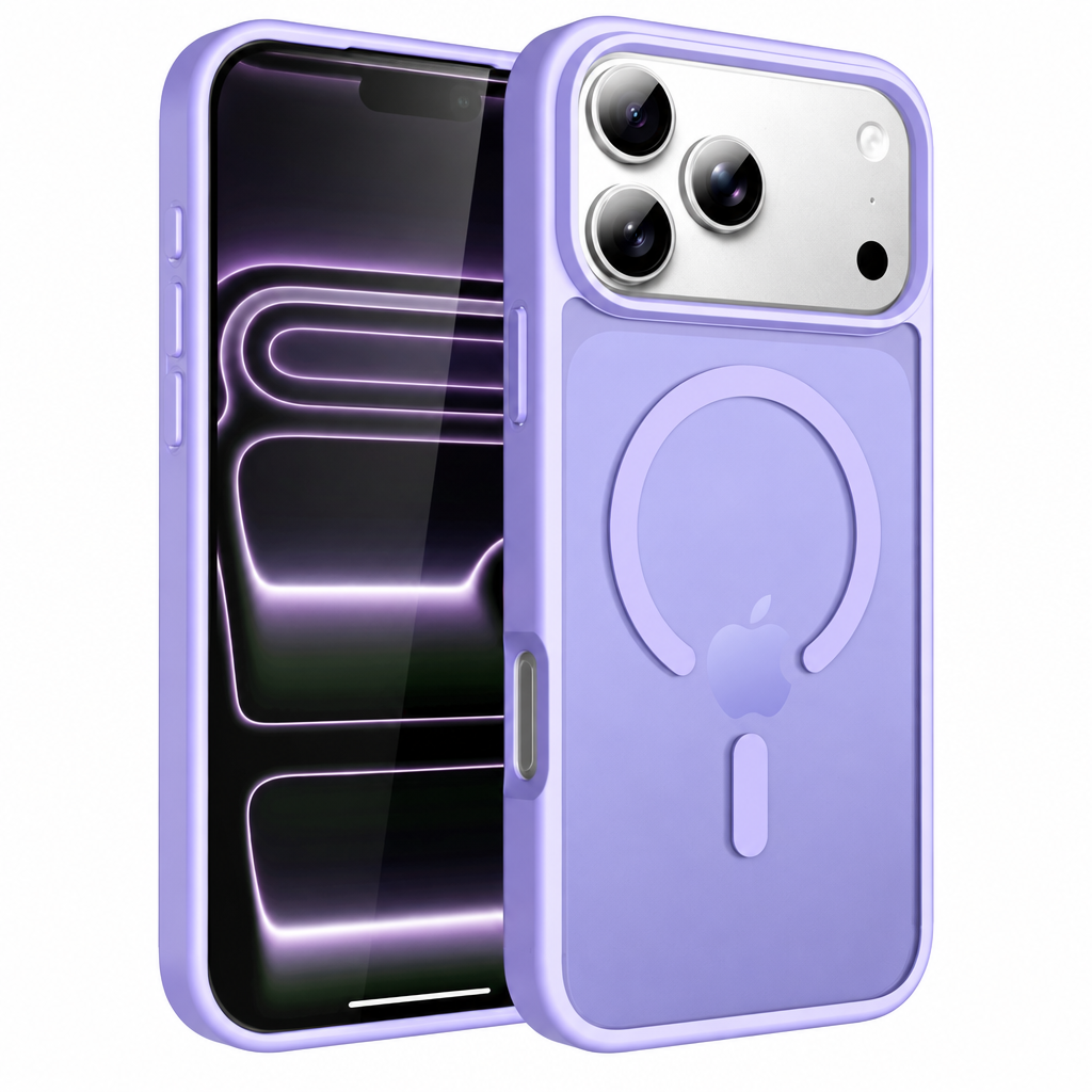 Magnetic Skin-Feel Protective Phone Case for iPhone 16 Pro Max & iPhone 17 - Shockproof Matte TPU Two-in-One Cover