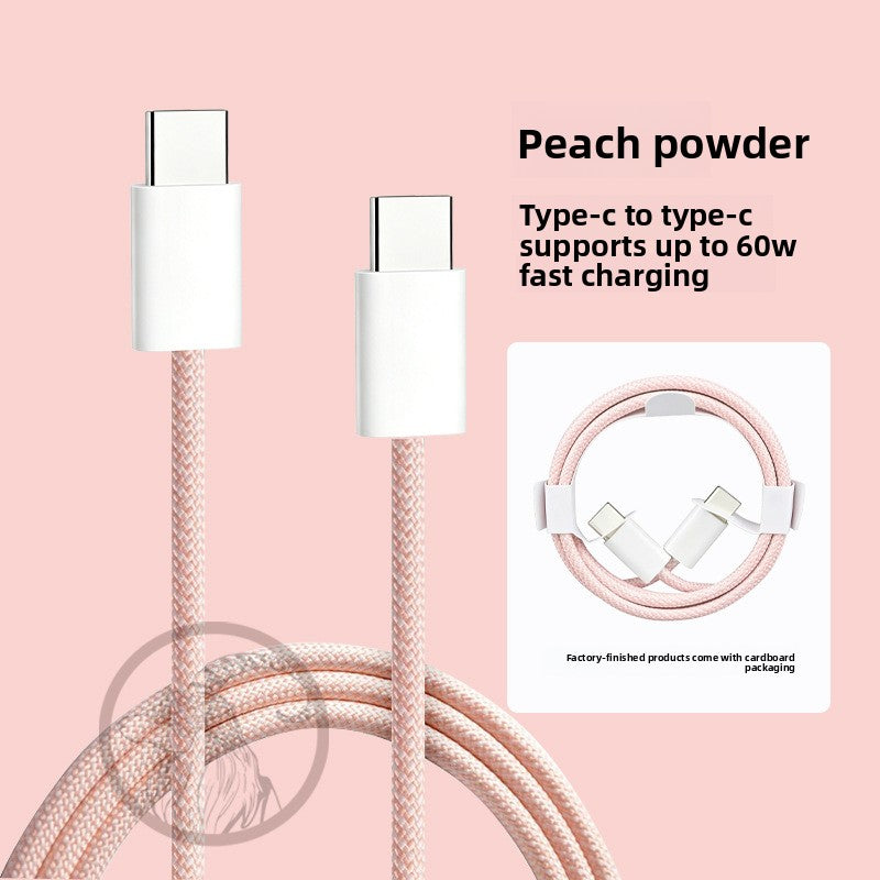 TOLIF Macaron Nylon Braided Fast Charging Cable, Up to 60W PD USB-C to USB-C / Lightning Cable