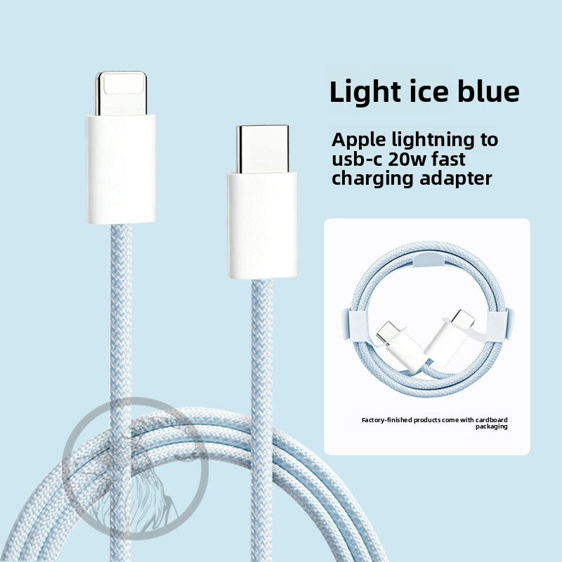 TOLIF Macaron Nylon Braided Fast Charging Cable, Up to 60W PD USB-C to USB-C / Lightning Cable