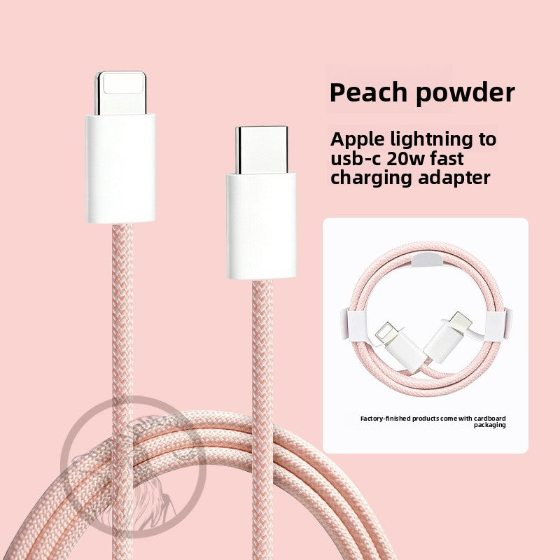 TOLIF Macaron Nylon Braided Fast Charging Cable, Up to 60W PD USB-C to USB-C / Lightning Cable