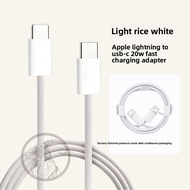 TOLIF Macaron Nylon Braided Fast Charging Cable, Up to 60W PD USB-C to USB-C / Lightning Cable
