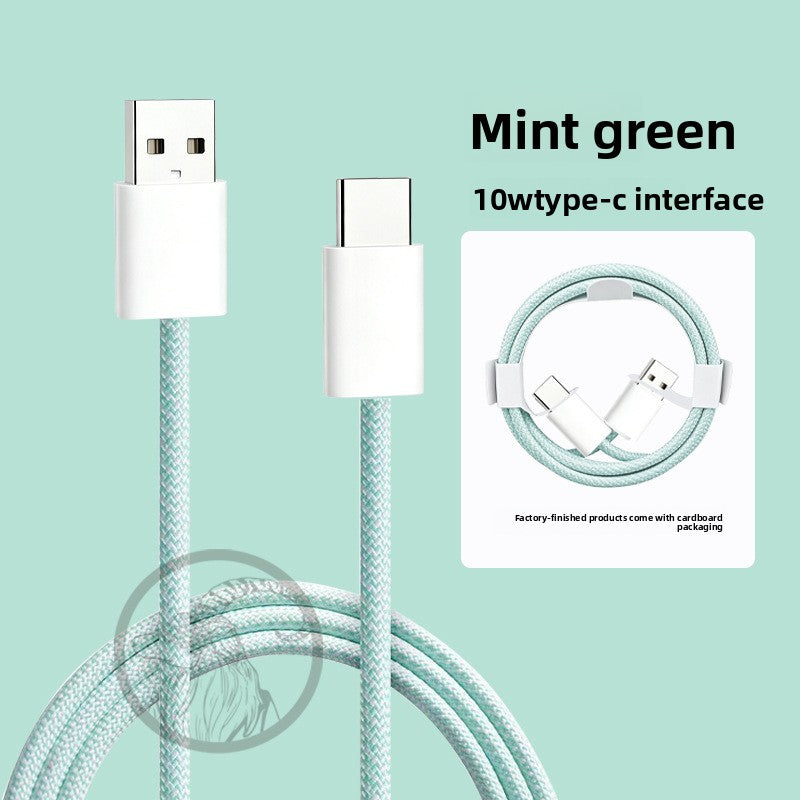 TOLIF Macaron Nylon Braided Fast Charging Cable, Up to 60W PD USB-C to USB-C / Lightning Cable