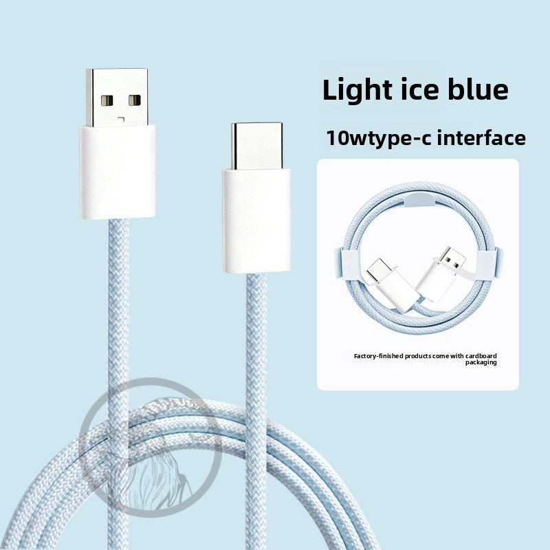 TOLIF Macaron Nylon Braided Fast Charging Cable, Up to 60W PD USB-C to USB-C / Lightning Cable