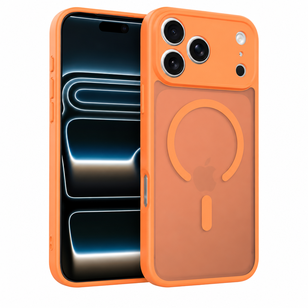 Magnetic Skin-Feel TPU Phone Case for iPhone 17 Pro Max, 16 Pro Max and 15 Pro, Slim Anti-Fingerprint Protective Cover